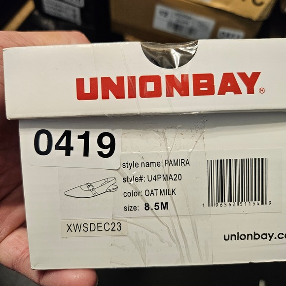 UNIONBAY Pamira Women's Oat Milk Pointed Toe Slingback Flats Size 8.5M - Picture 7 of 7